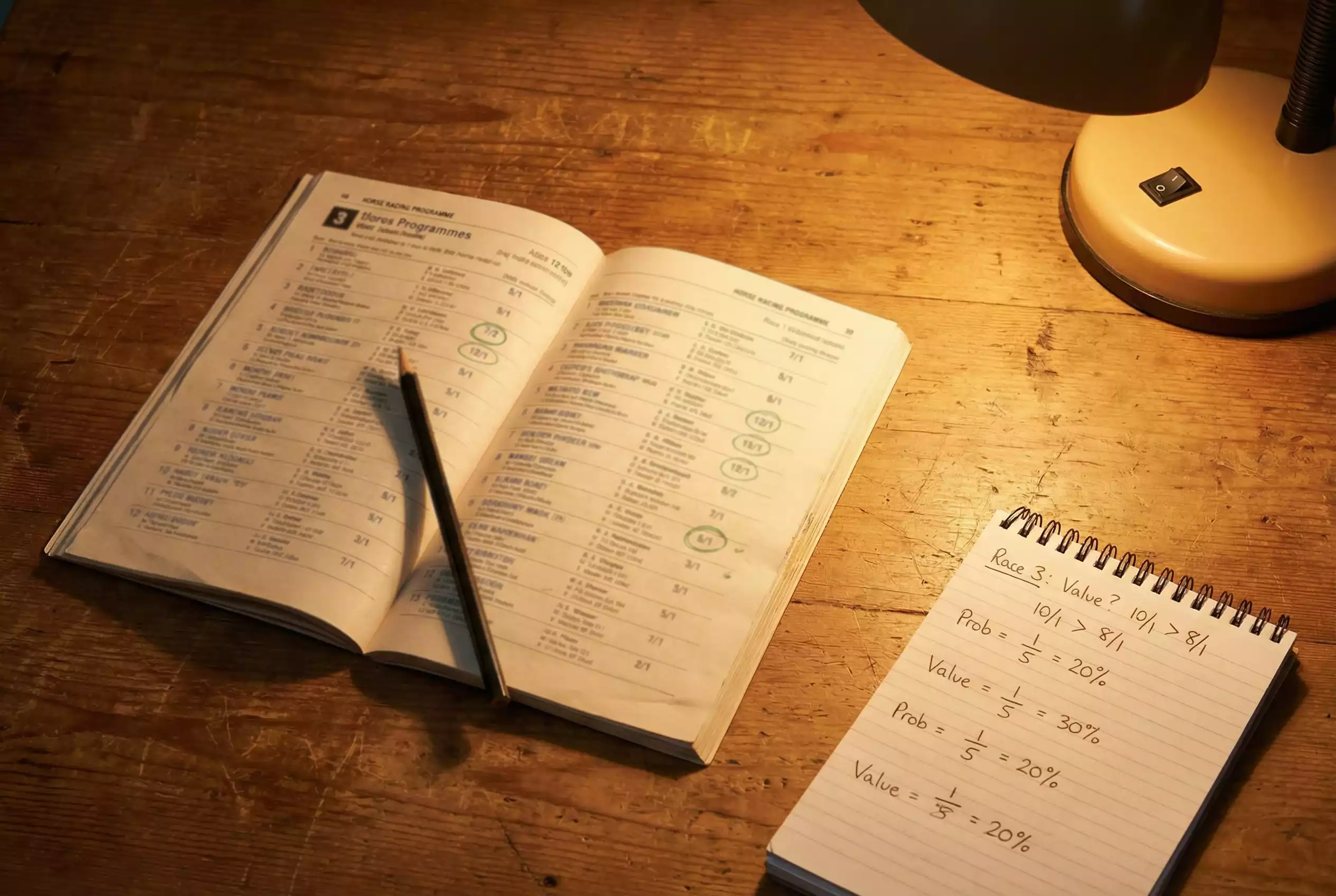 Value Betting Pferdewetten – Rennprogramm mit markierten Quoten und Notizen
